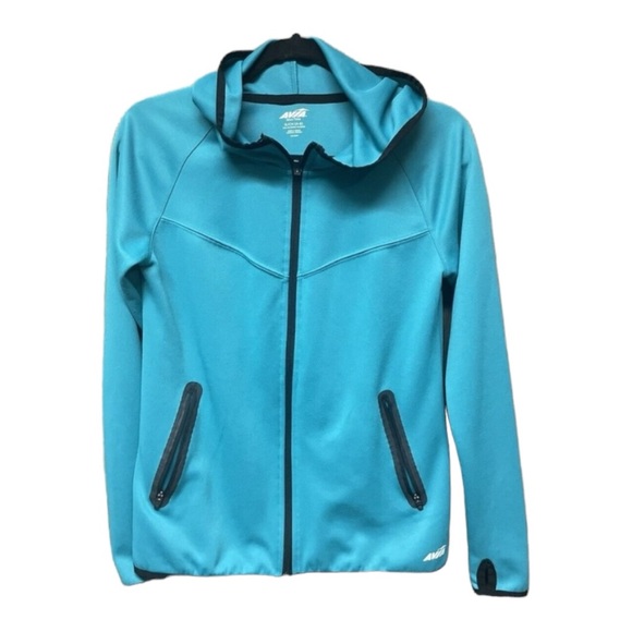 Avia Jackets & Blazers - Avia Teal Full Zip Flex Tech Active Hooded Jacket w/ Thumbholes Womens Size S